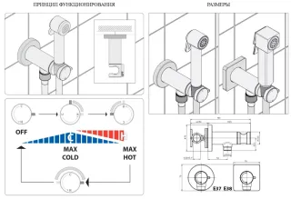 Гигиенический душ Bossini Nikita Mixer Set E37008.022 бронза